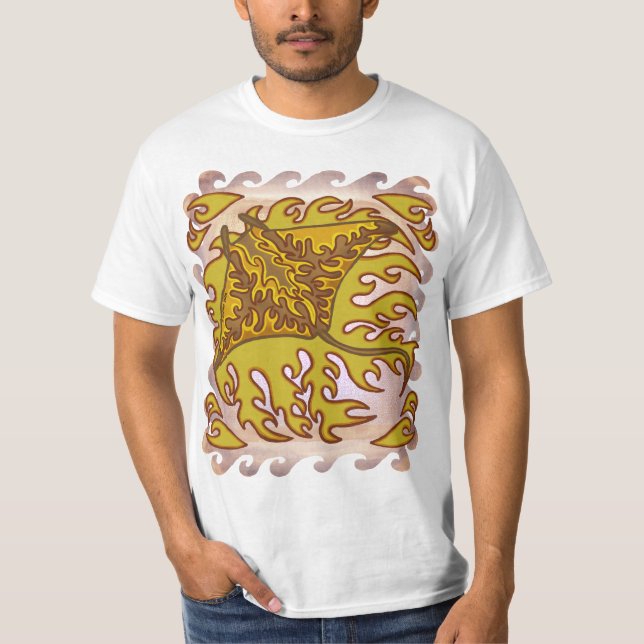 Flaming Manta Ray T Shirt (Vorderseite)