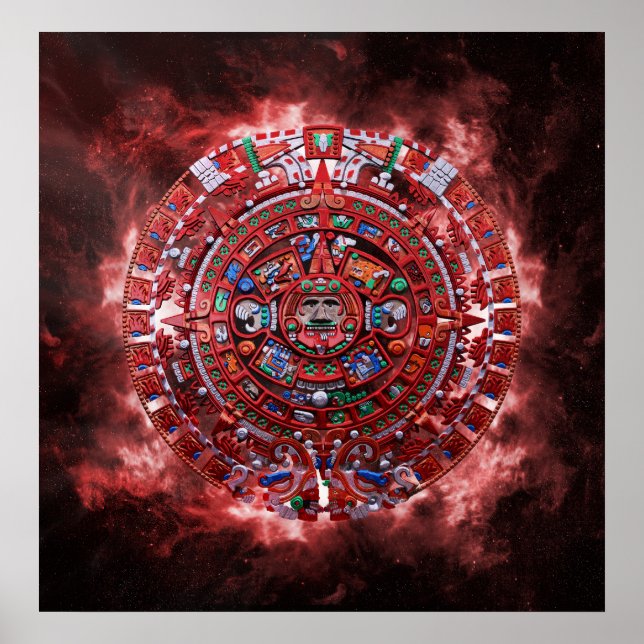 Flaming Mayan Calender Poster (Vorne)