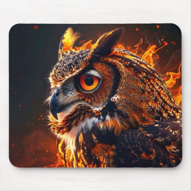 Flaming owl mousepad (Vorne)