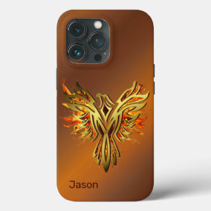 Flaming Phoenix auf Bronze Case-Mate iPhone Hülle