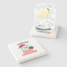 Flaming Snowman Christmas Festive Drink Steinuntersetzer