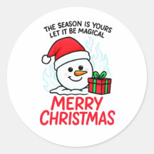 Flaming Snowman Christmas Festive Vinyl Decal