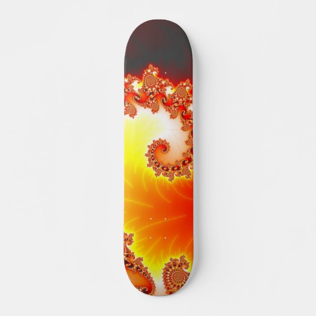 Flaming Tentacle - Fraktal Kunst Skateboard (Vorne)