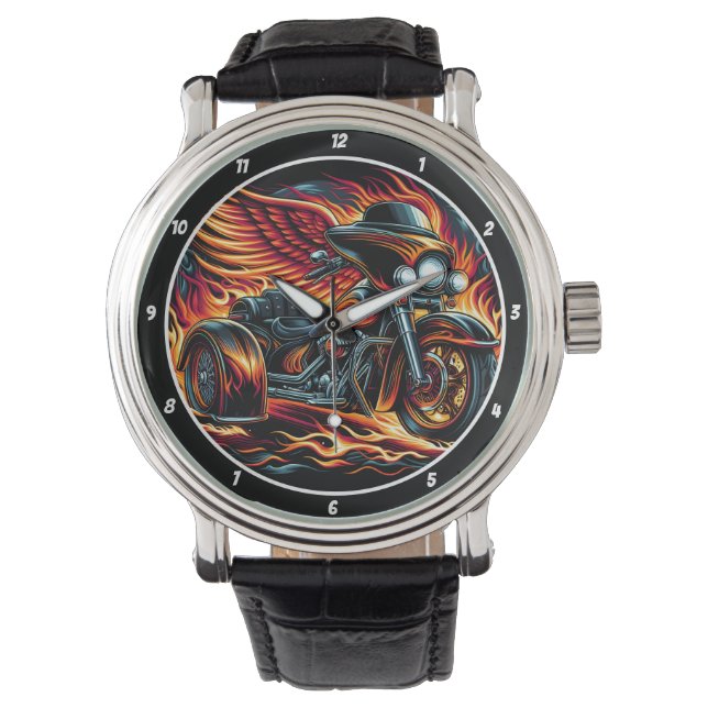 Flaming Trike, Dynamic Watch Face. Armbanduhr (Vorderseite)