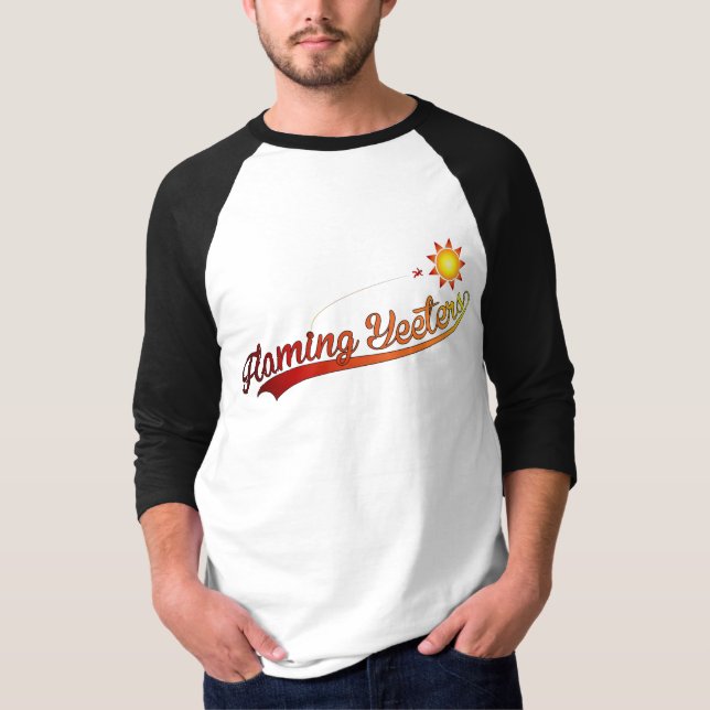 Flaming Yeeters Raglan T - Shirt (Vorderseite)