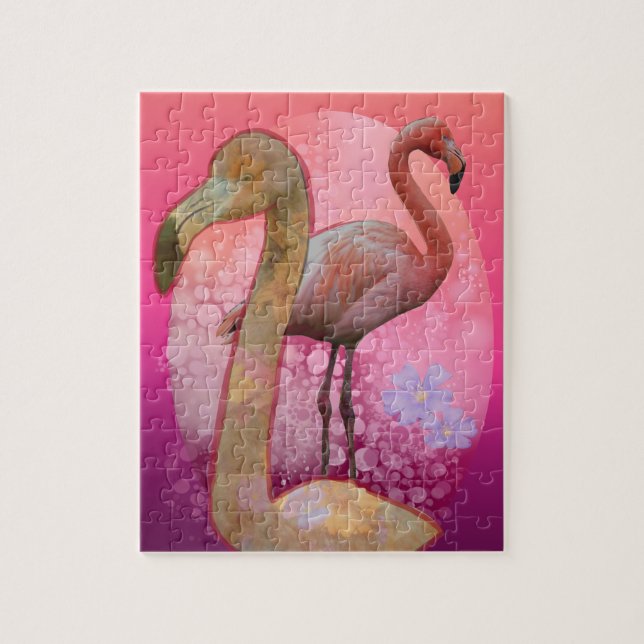 Flamingle Floral Flamingo (Vertikal)