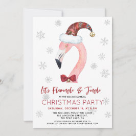 Flamingle & Jingle Santa Flamingo Christmas Party Einladung