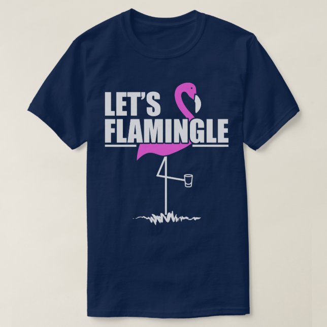 Flamingle Party Bride oder Bacheloret T-Shirt (Design vorne)