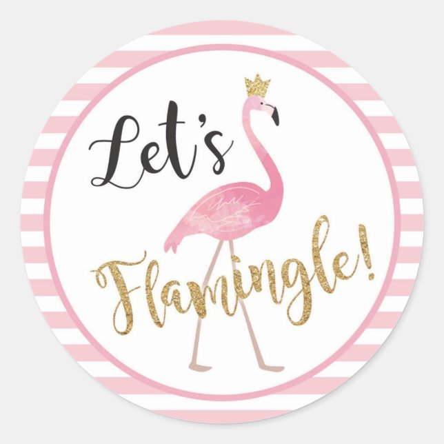 Flamingle ! Sticker Flamant rose (Devant)