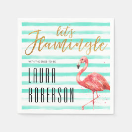 Flamingle-Streifen | BRAUTPARTY Serviette