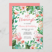 Flamingle Tropical ersten Geburtstag Flamingo