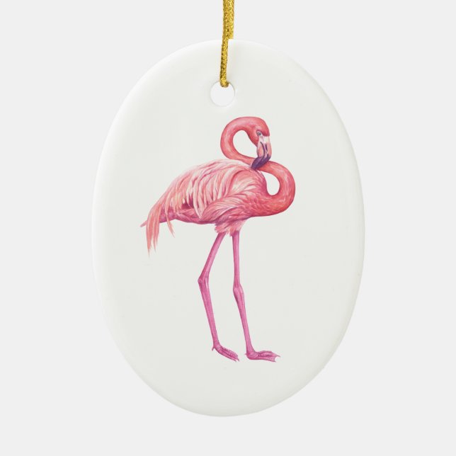 Flamingo 2 keramik ornament (Vorne)