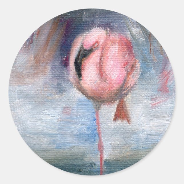 Flamingo ACEO Sticker (Vorderseite)