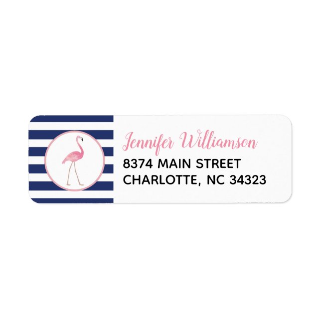 Flamingo Address Labels (Vorne)