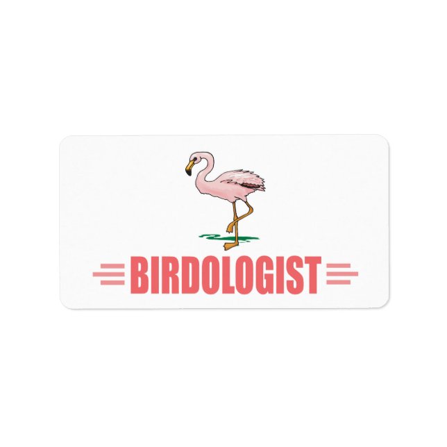 Flamingo Adressaufkleber (Vorne)