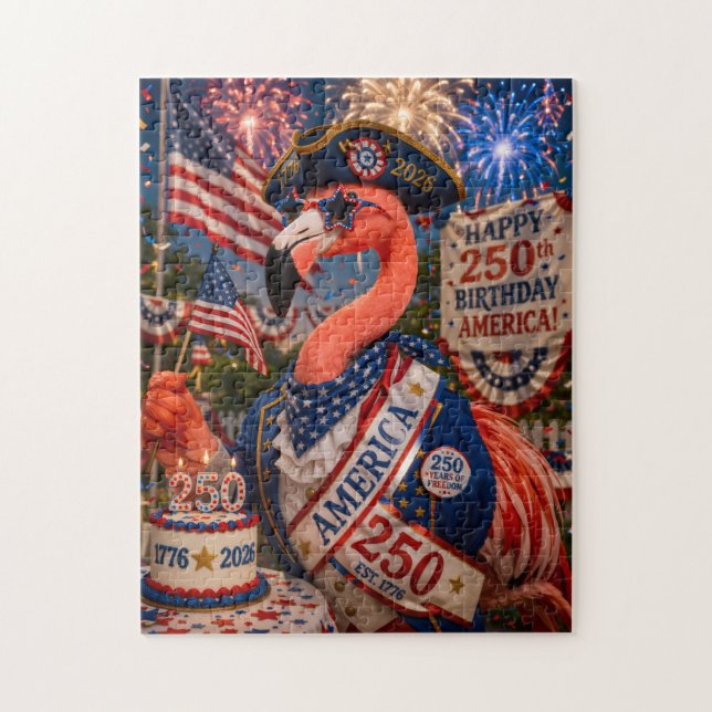 Flamingo Alles Gute zum 250. Geburtstag Amerika 4. (Vertikal)