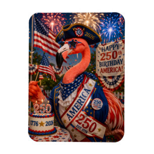 Flamingo Alles Gute zum 250. Geburtstag Amerika 4. Magnet