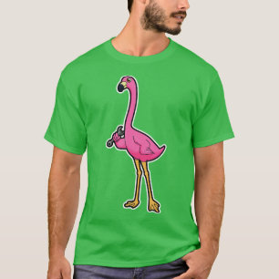 Flamingo als Mechaniker mit Wrench T-Shirt