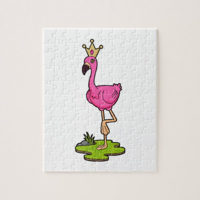 Flamingo als Prinzessin mit Krone (Vertikal)