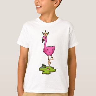 Flamingo als Prinzessin mit Krone T-Shirt