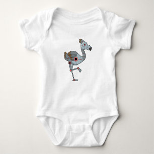 Flamingo als Robot Baby Strampler