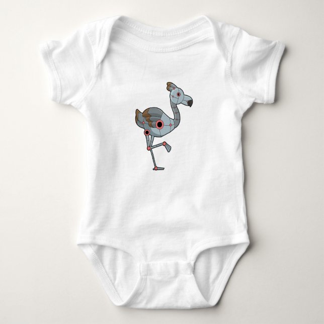 Flamingo als Robot Baby Strampler (Vorderseite)