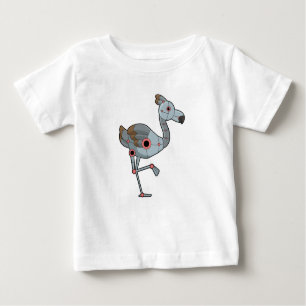 Flamingo als Robot Baby T-shirt