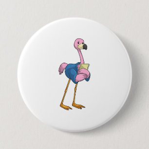 Flamingo als Secretary mit Notepad Button