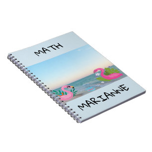 Flamingo am Meer Notizblock