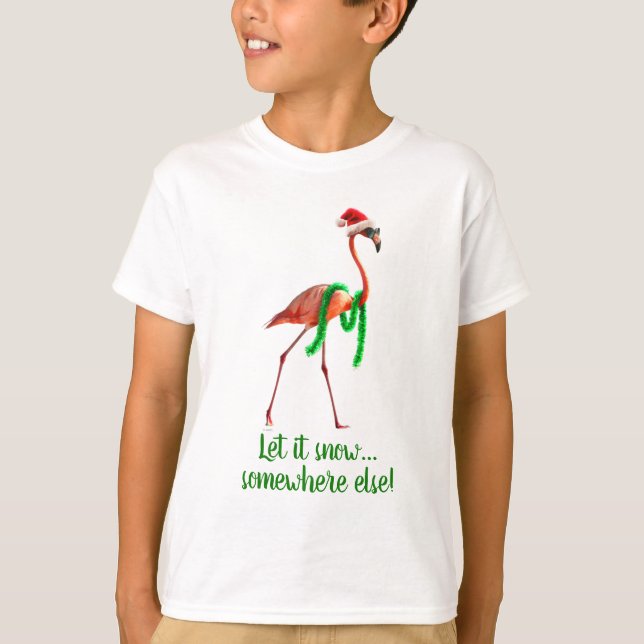 Flamingo am Strand T-Shirt (Vorderseite)