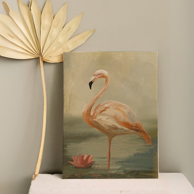 Flamingo am Wasser - Eleganter Vogel Leinwanddruck (Von Creator hochgeladen)