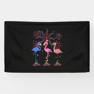 Flamingo American Flag für den 4. Juli Banner