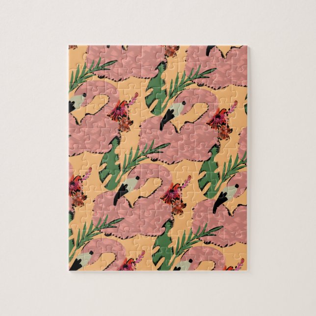 Flamingo Ananas Hand Drawn Doodles (Vertikal)