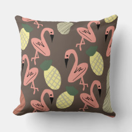 Flamingo Ananas Hand Drawn Doodles Kissen