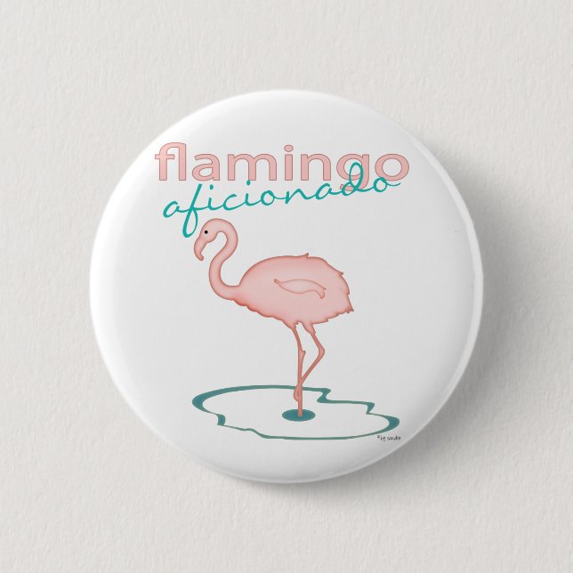 Flamingo-Anhänger Button (Vorderseite)
