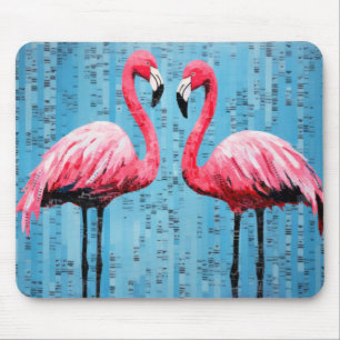 Flamingo Animal Bird Art Deco Paint Mousepad