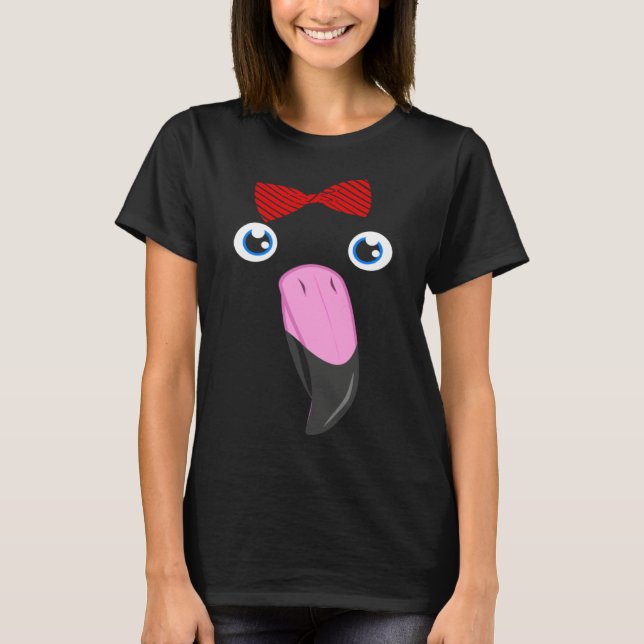 Flamingo Animal Bow Tie Child Halloween Costume T-Shirt (Vorderseite)