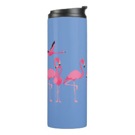 Flamingo-Ansammlung Thermosbecher