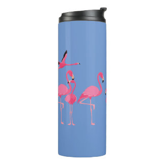Flamingo-Ansammlung Thermosbecher