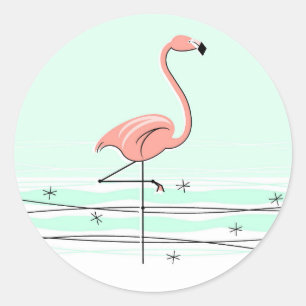 Flamingo Aqua Aufkleber
