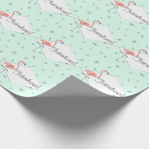 Flamingo Aqua Diamant Fabulous! Geschenkpapier