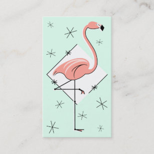 Flamingo Aqua Diamond Visitenkarte