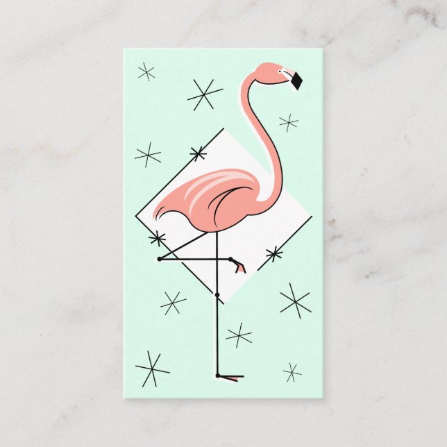 Flamingo Aqua Diamond Visitenkarte (Vorderseite)