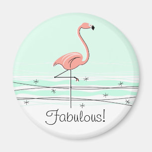 Flamingo Aqua Fabulärer Magnet