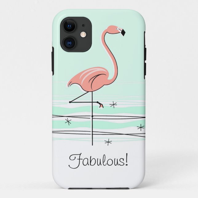 Flamingo Aqua 'Fabulous!' iPhone Gehäuse Case-Mate iPhone Hülle (Rückseite)