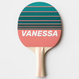 Flamingo Aqua Horizon Striping with Name Tischtennis Schläger
