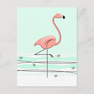 Flamingo Aqua Postkarte