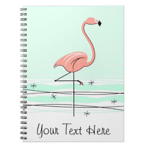 Flamingo-Aqua-Textnotizbuch Notizblock