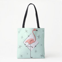 Flamingo-Aquadiamant ganz über Taschentasche