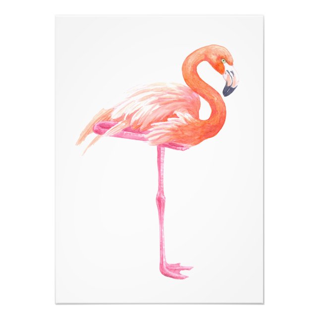 Flamingo-Aquarell Fotodruck (Vorne)